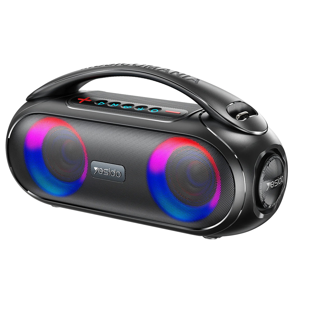 Cassa Portatile Bluetooth Yesido YSW19, 40W, RGB, Impermeabile, Nera