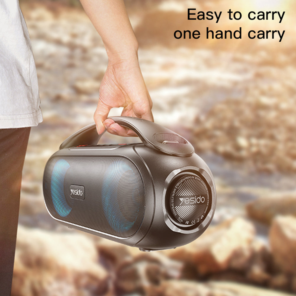 Cassa Portatile Bluetooth Yesido YSW19, 40W, RGB, Impermeabile, Nera