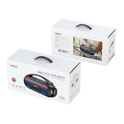 Cassa Portatile Bluetooth Yesido YSW19, 40W, RGB, Impermeabile, Nera