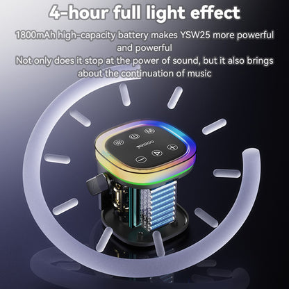 Cassa Portatile Bluetooth Yesido YSW25, 5W, RGB, Nera