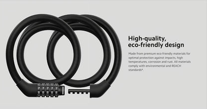 Cavo Antifurto Xiaomi per Monopattino Elettrico, Nero BHR6751GL