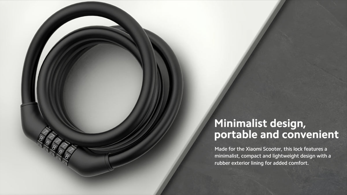 Cavo Antifurto Xiaomi per Monopattino Elettrico, Nero BHR6751GL