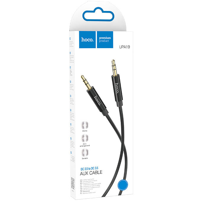 Cavo Audio 3.5mm - 3.5mm HOCO UPA19, 1m, Nero