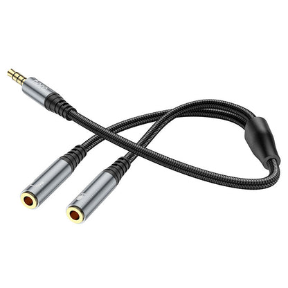 Adattatore Audio 3.5mm - 2 x 3.5mm HOCO UPA21-2, 0.25m, Nero