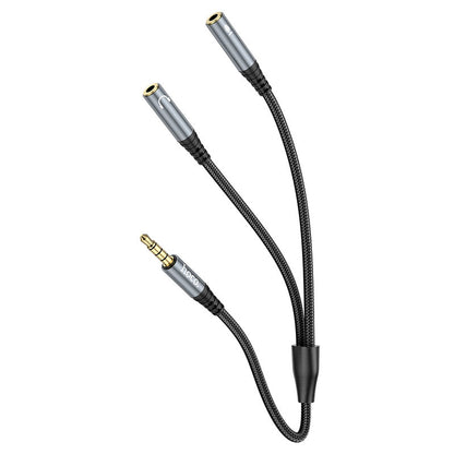 Adattatore Audio 3.5mm - 2 x 3.5mm HOCO UPA21-2, 0.25m, Nero