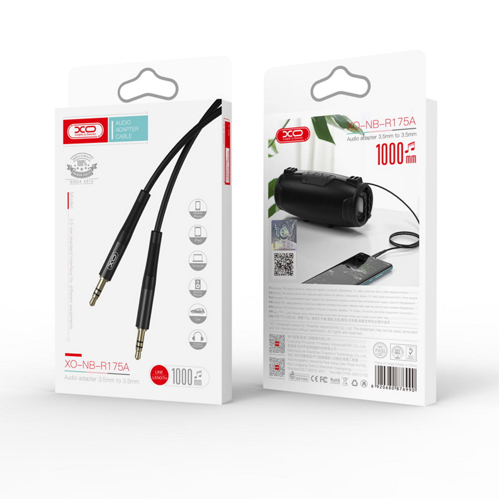 Cavo Audio 3.5mm - 3.5mm XO Design NB-R175B, 2m, Nero