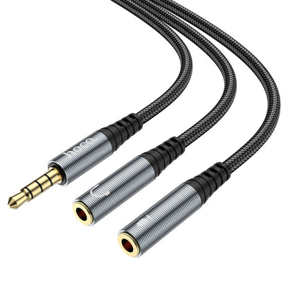 Adattatore Audio 3.5mm - 2 x 3.5mm HOCO UPA21-2, 0.25m, Nero