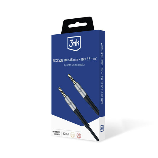Cavo Audio 3.5mm - 3.5mm 3MK, 1m, Nero