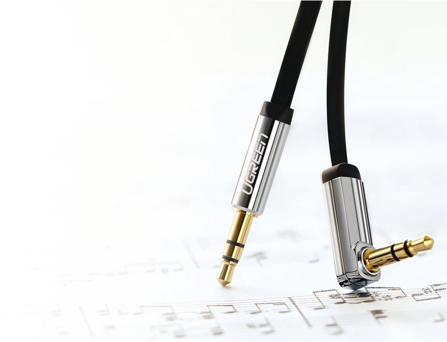 Cavo Audio 3.5mm - 3.5mm UGREEN AV119 Angled, 5m, Nero