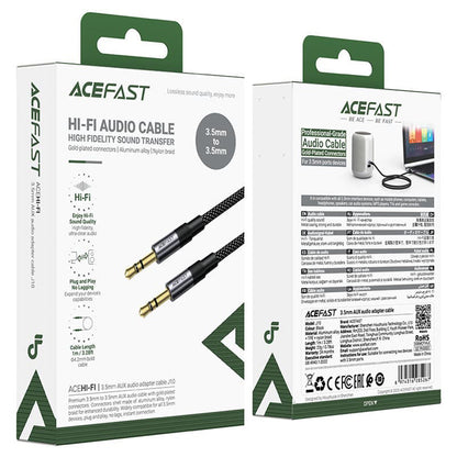 Cavo Audio 3.5mm - 3.5mm Acefast J10, 1m, Nero