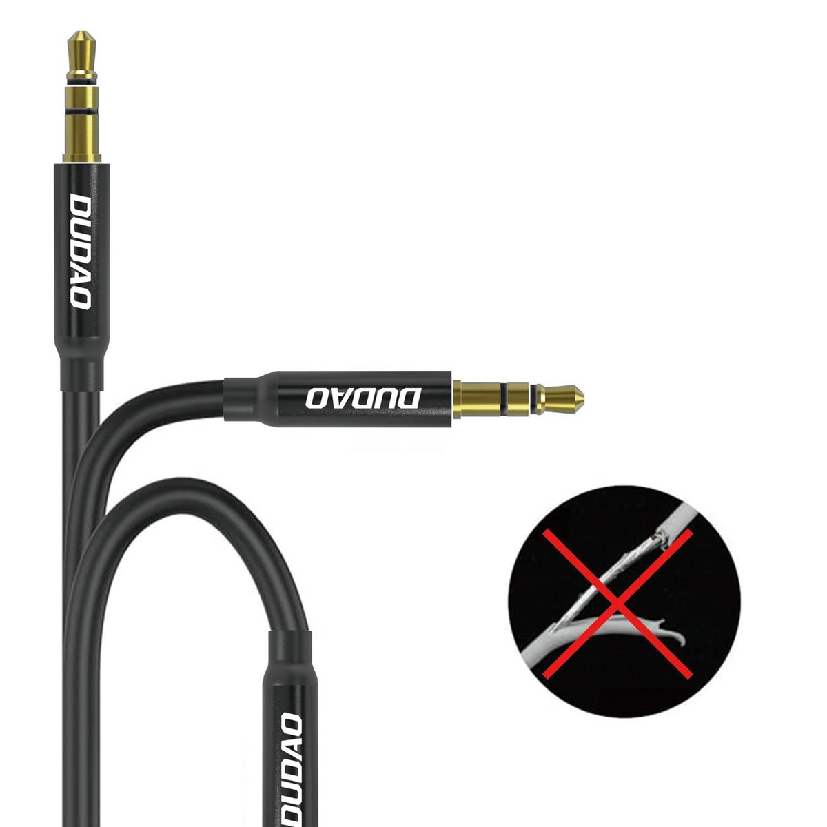 Cavo Audio 3,5mm - 3,5mm Dudao L12s, 1m, Nero