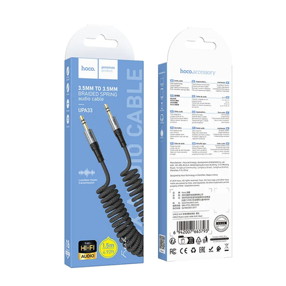 Cavo Audio 3.5mm - 3.5mm HOCO UPA33, 1.5m, Nero