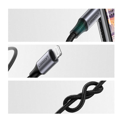Cavo Audio Lightning - 3.5mm UGREEN US315 (70509), 1m, Nero