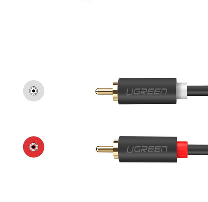 Cavo Audio UGREEN AV104, 2 x RCA - 2 x RCA, 2m, Nero