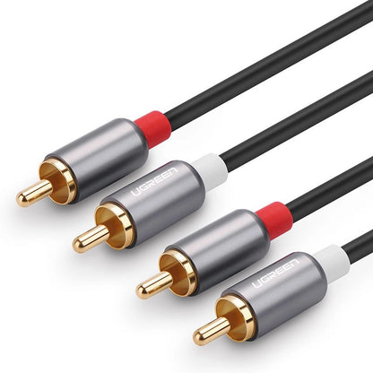 Cavo Audio UGREEN AV104, 2 x RCA - 2 x RCA, 2m, Nero