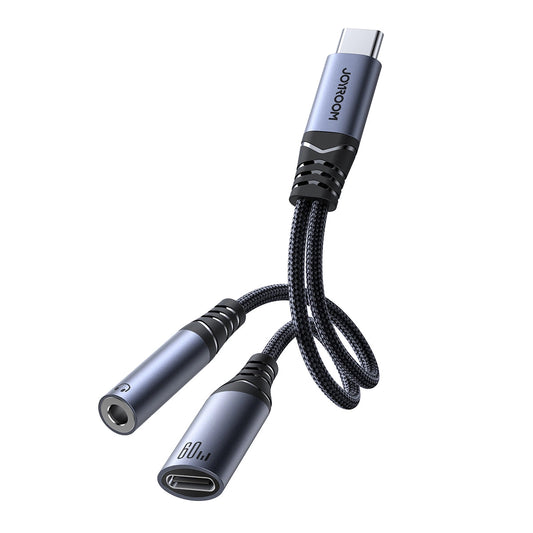 Cavo Audio USB-C - 3.5mm / USB-C Joyroom SY-C02, 0.14m, Nero