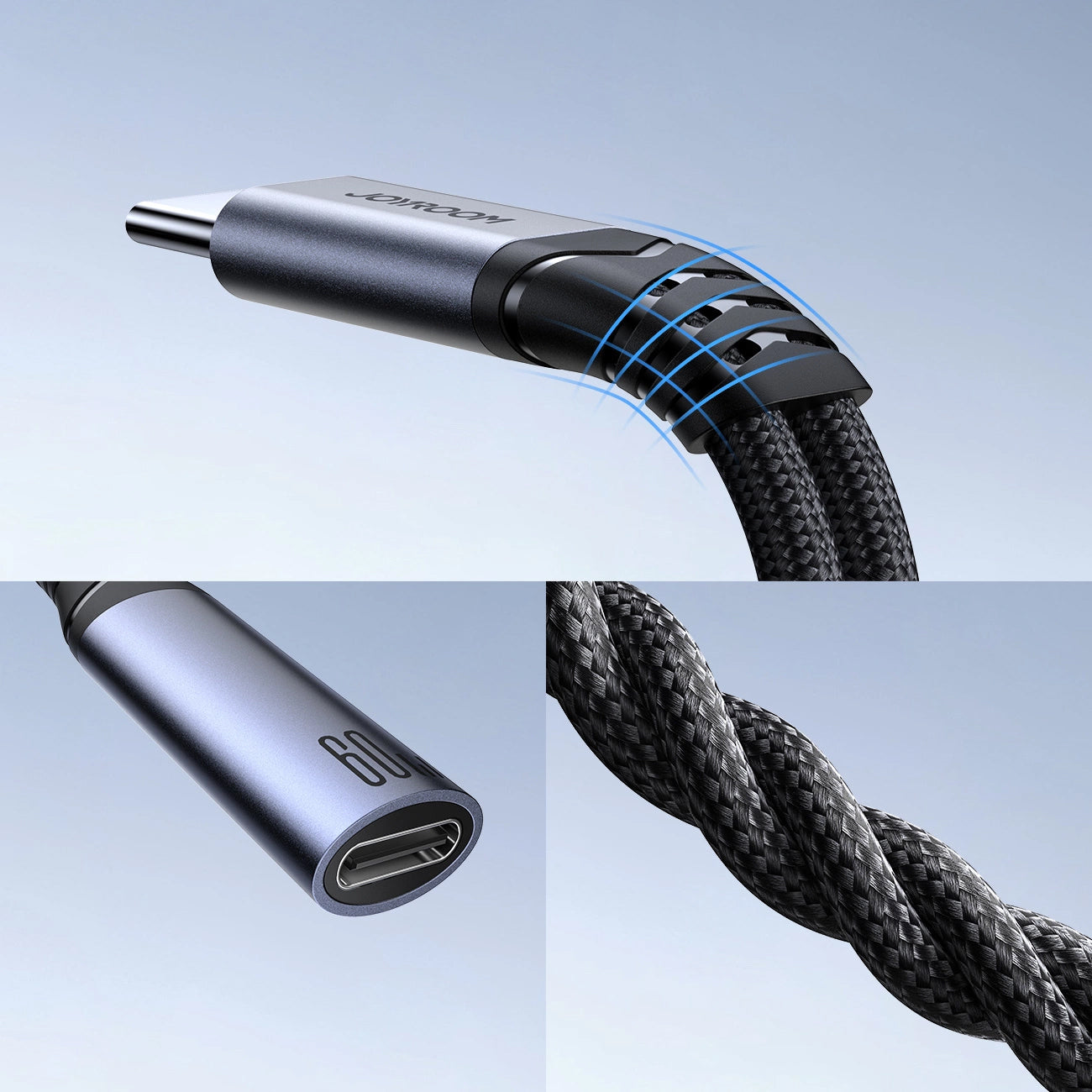 Cavo Audio USB-C - 3.5mm / USB-C Joyroom SY-C02, 0.14m, Nero