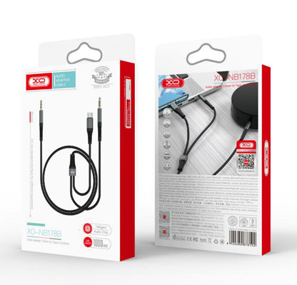 Cavo Audio USB-C / 3.5mm - 3.5mm XO Design NB178B, 1m, Nero