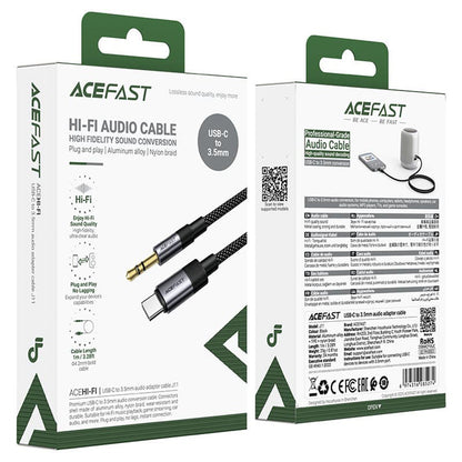 Cavo Audio USB-C - 3.5mm Acefast J11, 1m, Nero