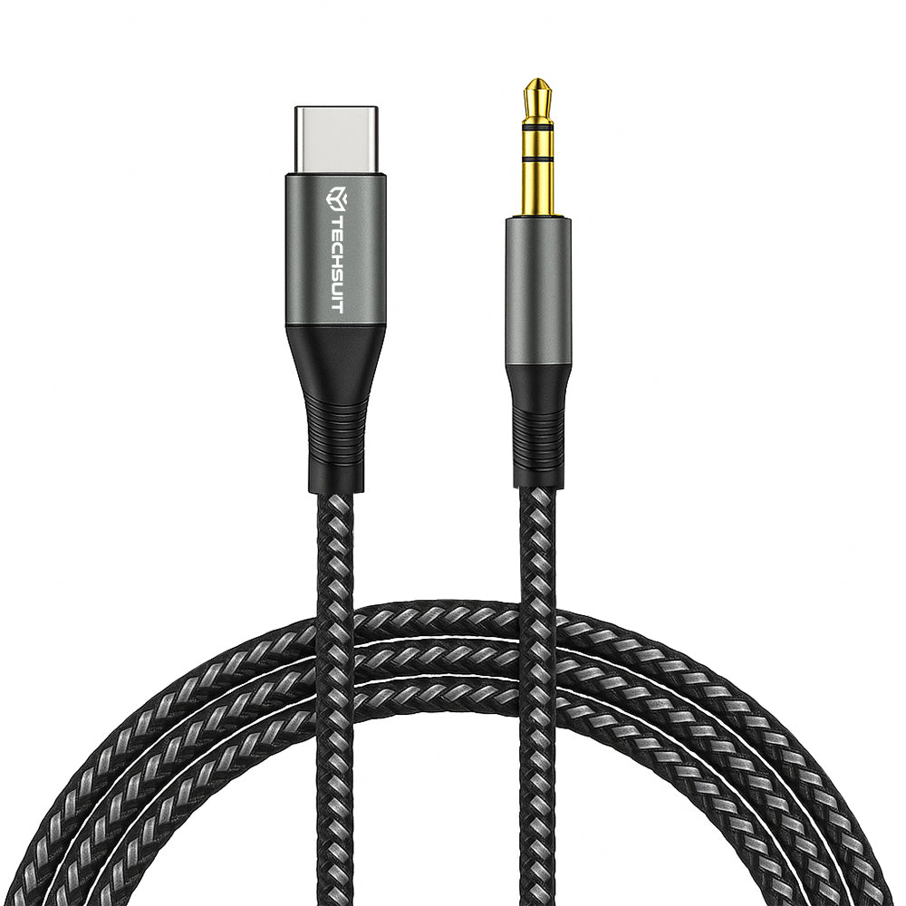 Cavo Audio USB-C - 3.5mm Techsuit AC16 NexaSound, 1m, Grigio