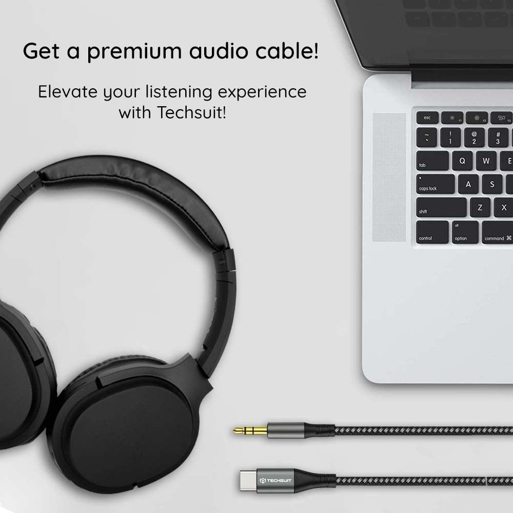 Cavo Audio USB-C - 3.5mm Techsuit AC16 NexaSound, 1m, Grigio