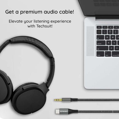 Cavo Audio USB-C - 3.5mm Techsuit AC16 NexaSound, 1m, Grigio
