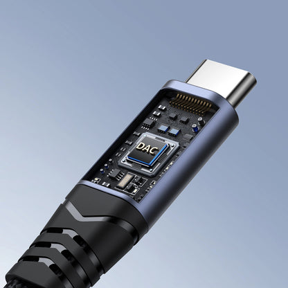 Cavo Audio USB-C - 3.5mm / USB-C Joyroom SY-C02, 0.14m, Nero