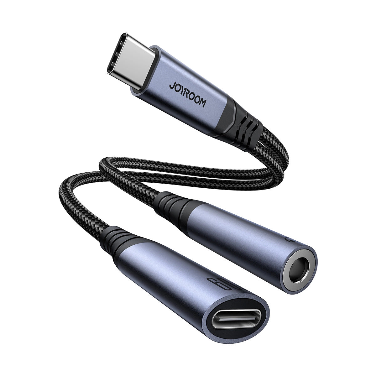 Cavo Audio USB-C - 3.5mm / USB-C Joyroom SY-C02, 0.14m, Nero