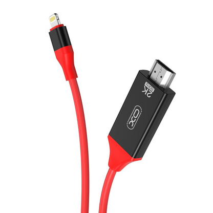 Cavo Audio e Video Lightning - HDMI XO Design GB006, 1.8m, Rosso