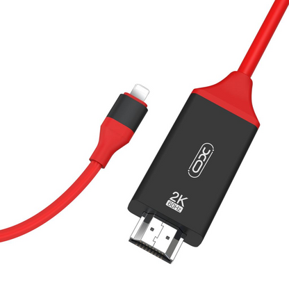 Cavo Audio e Video Lightning - HDMI XO Design GB006, 1.8m, Rosso