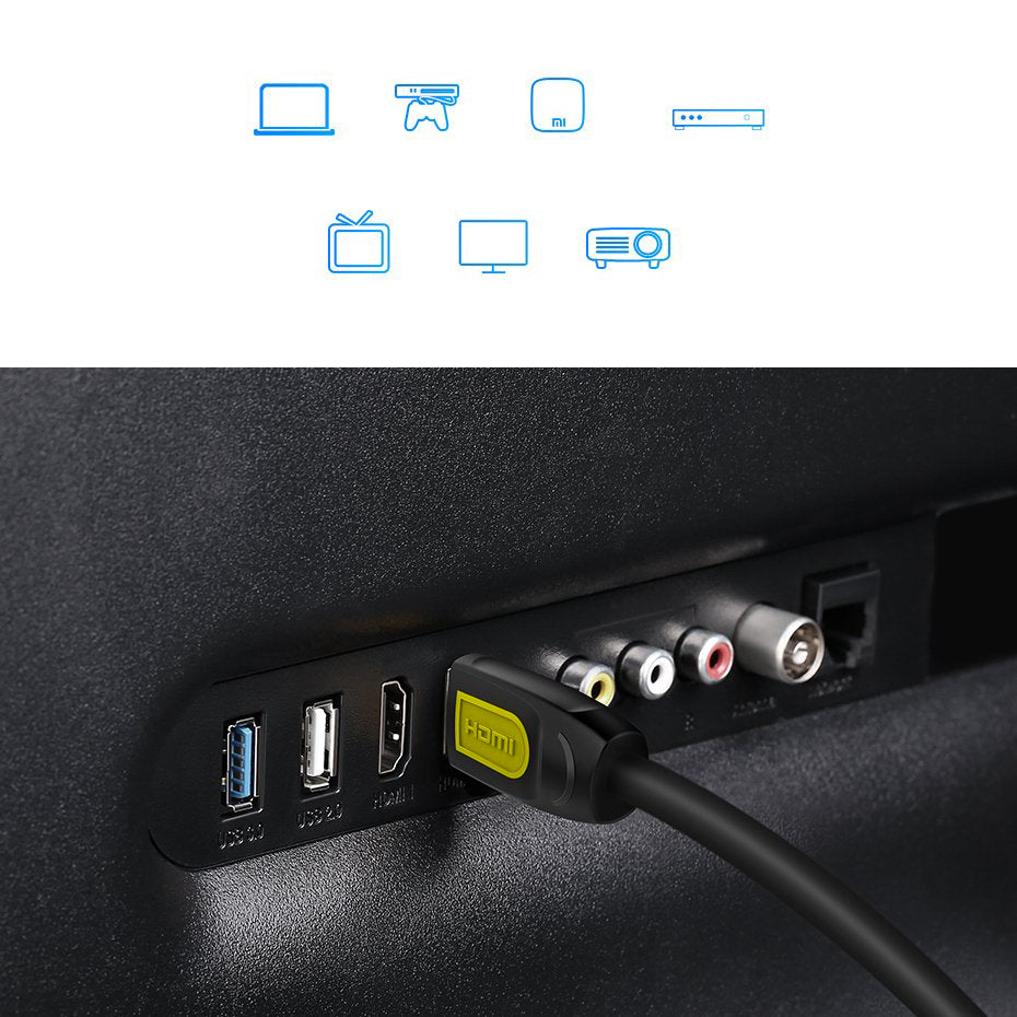 Cavo Video UGREEN HD101, HDMI - HDMI, 4K, 1m, Nero