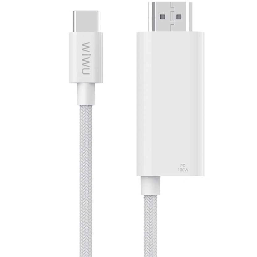 Cavo audio e video USB-C - HDMI WiWu Wi-PS001, 1,8 m, bianco