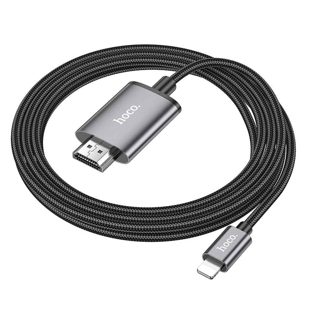 Cavo Audio e Video Lightning - HDMI HOCO UA27, 2m, Grigio