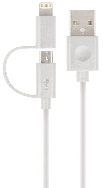 Forever MFi 2in1 USB-A - Lightning / microUSB Forever MFi 2in1, 18W, 1m, bianco