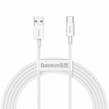 Cavo dati e ricarica USB-A - USB-C Baseus Serie Superior, 66W, 2m, bianco CATYS-A02