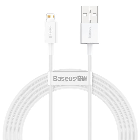 Cavo dati e ricarica USB-A - Lightning Baseus Serie Superior, 20W, 2m, bianco CALYS-C02