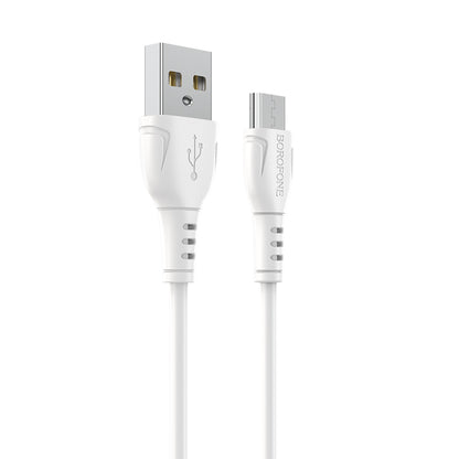 Cavo dati e ricarica USB-A - microUSB Borofone BX51 Triumph MP, 18W, 1m, bianco