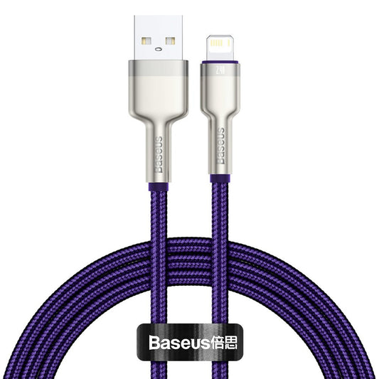 Cavo dati e ricarica USB-A - Lightning Baseus Cafule Metal Series, 18W, 1 m, viola CALJK-A05