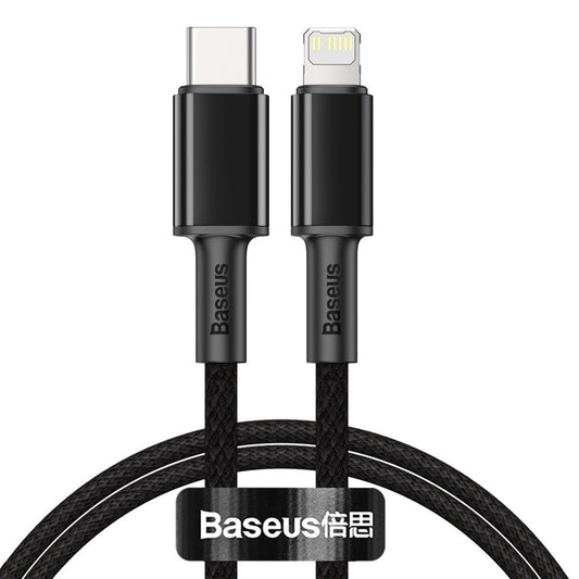 Cavo dati e ricarica USB-C - Lightning intrecciato ad alta densità di Baseus, 20W, 1m, nero CATLGD-01