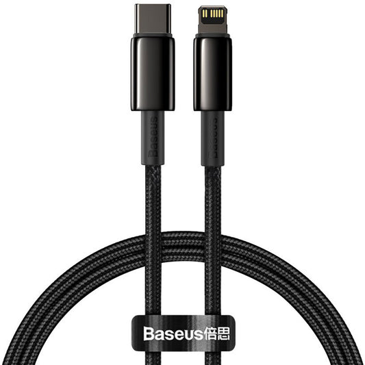 Cavo dati e ricarica USB-C - Lightning Baseus Tungsten Tungsten Gold, 20W, 1m, nero CATLWJ-01 CATLWJ-01