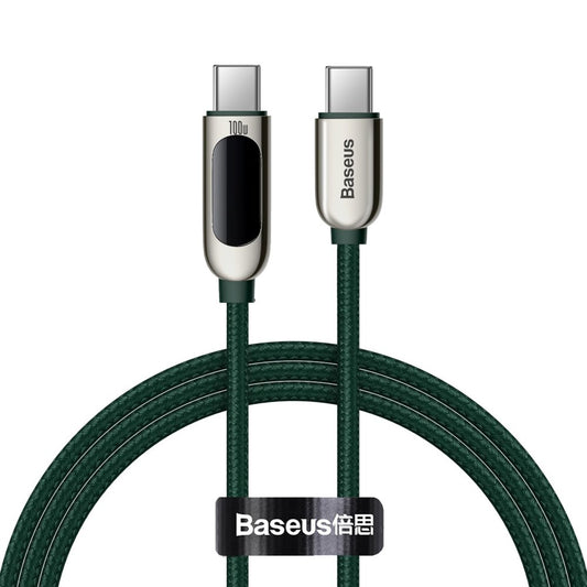 Cavo dati e ricarica USB-C - Ricarica rapida del display USB-C Baseus, 100W, 1m, verde CATSK-B06