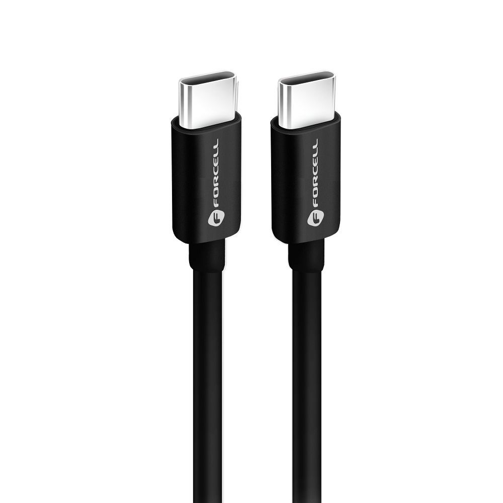 Cavo dati e ricarica USB-C - USB-C Forcell F-Energy C338, 60W, 0,25 m, nero 