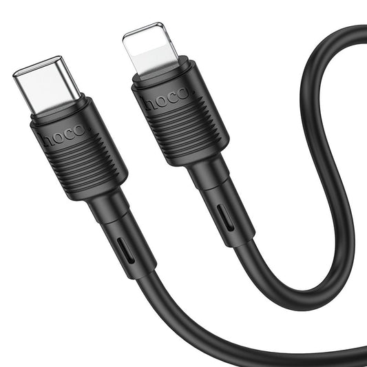 HOCO X83 Victory Cavo di ricarica e dati USB-C - Lightning, 20W, 1m, nero 