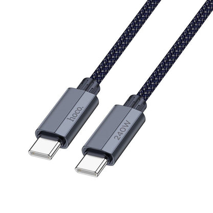 Cavo dati e ricarica USB-C - USB-C HOCO U134, 240W, 1,8 m, grigio, USB-C 