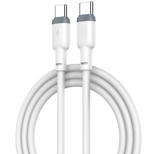 Cavo dati e ricarica USB-C - USB-C XO Design NB208B, 60W, 1m, bianco 