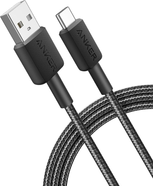 Cavo dati e ricarica da USB-A a USB-C Anker 322, 18W, 1,8 m, nero A81H6G11 