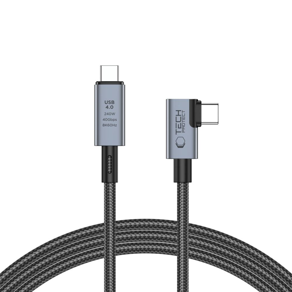 Cavo dati e ricarica USB-C - USB-C Tech-Protect Ultraboost Max L, 240W, 1,5 m, grigio 