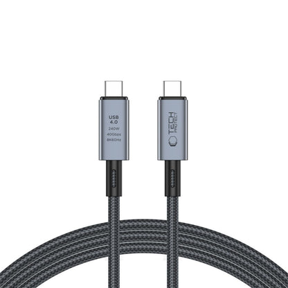 Cavo dati e ricarica USB-C - USB-C Tech-Protect Ultraboost Max, 240W, 2m, grigio 