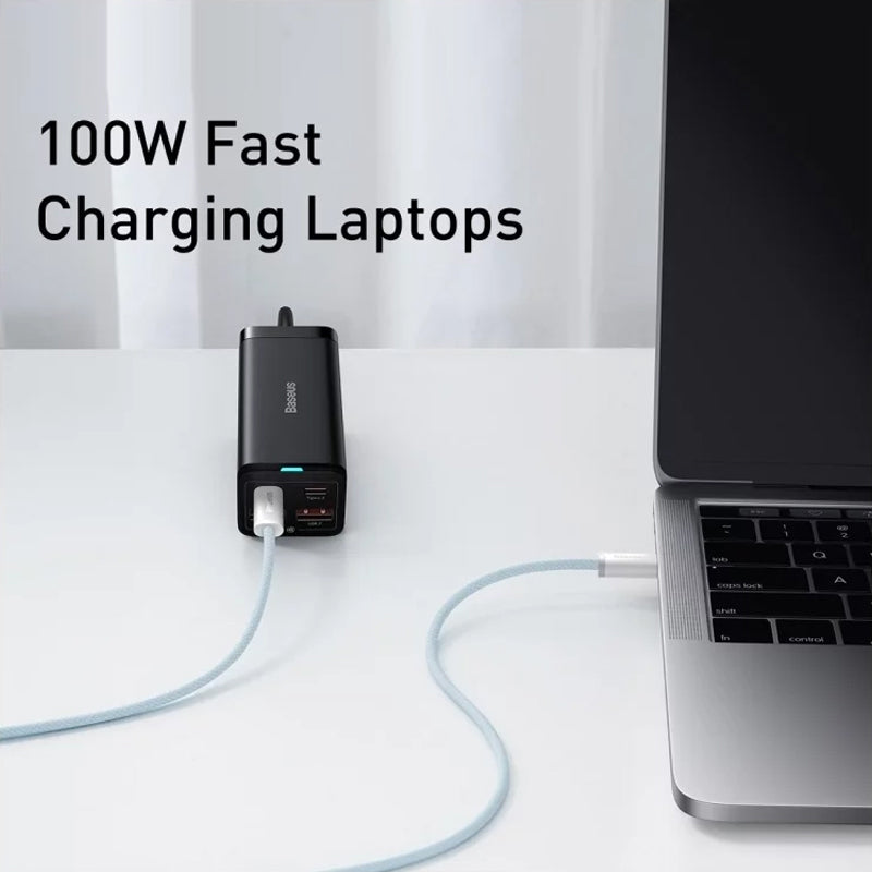 Cablu Date si Incarcare USB-C - USB-C Baseus Dynamic Series, 100W, 1m, Albastru CALD000203