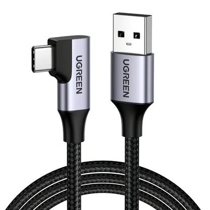 Cavo dati e ricarica USB-A - USB-C UGREEN US385 angolato, 60W, 1m, grigio 
